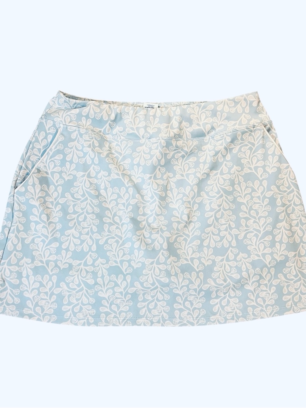 Sigrid Olsen Pale Blue & White Floral Golf & Tennis Skirt
